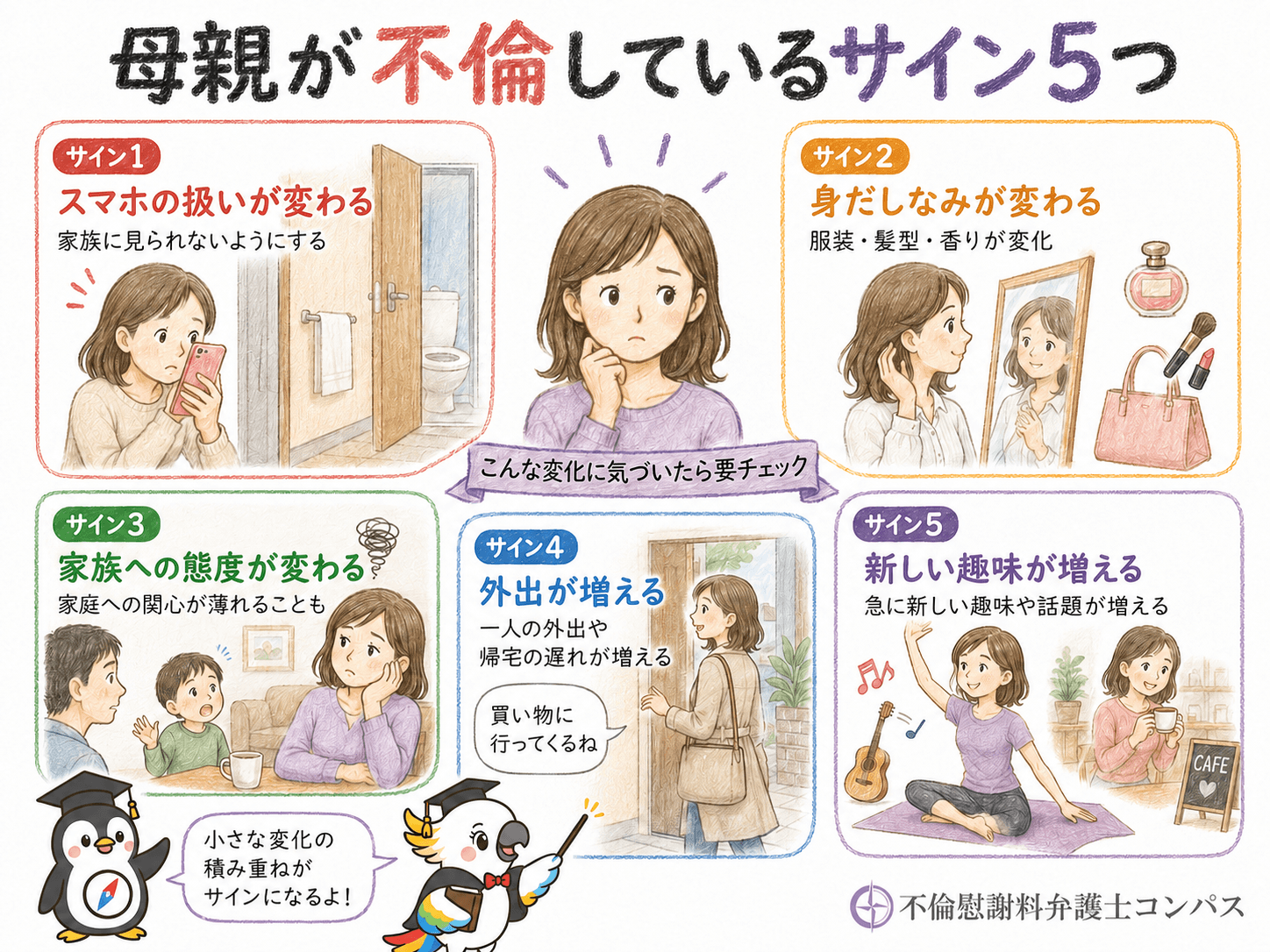 １章　母親が不倫しているサイン５つ